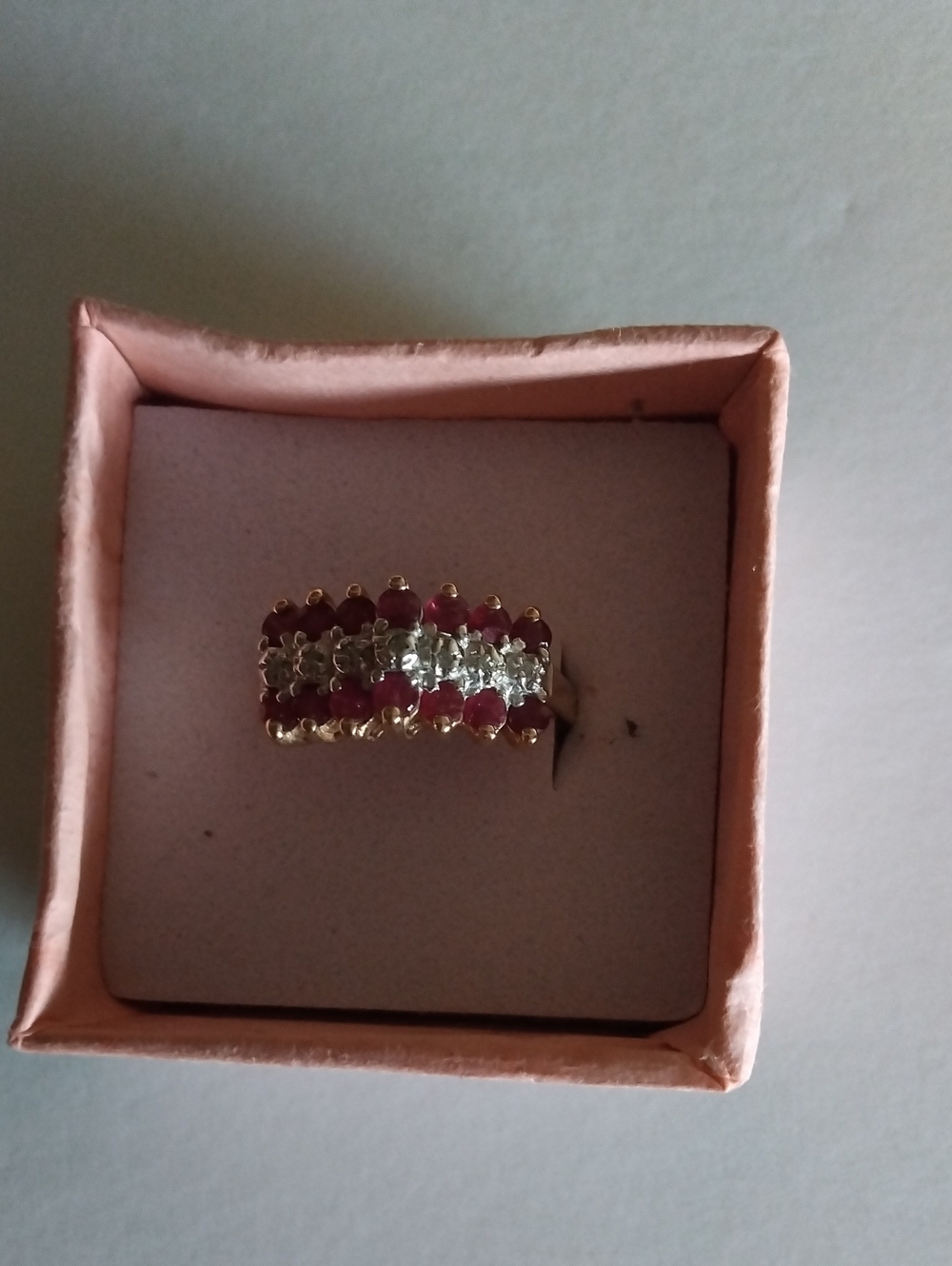 Chevron Ruby/ Sapphire Ring
